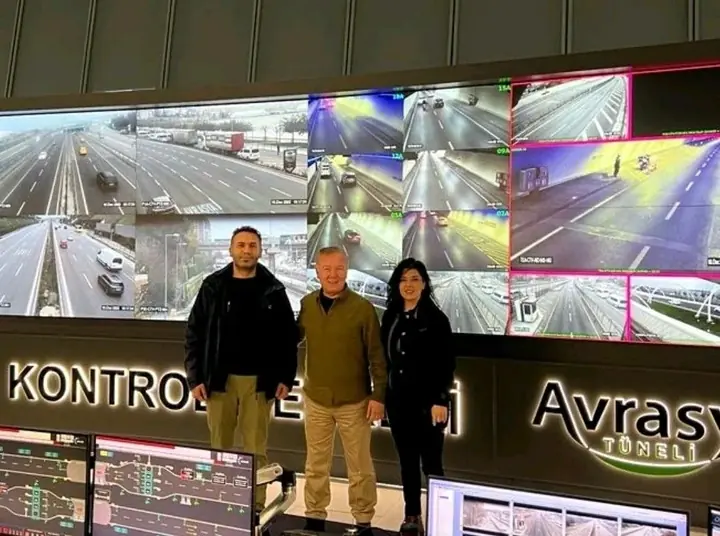 Avrasya Tüneli kontrol merkezinde saha çalışması
